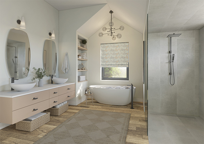 William Morris At Home Larkspur, Woad - Roman Blind - Image 6